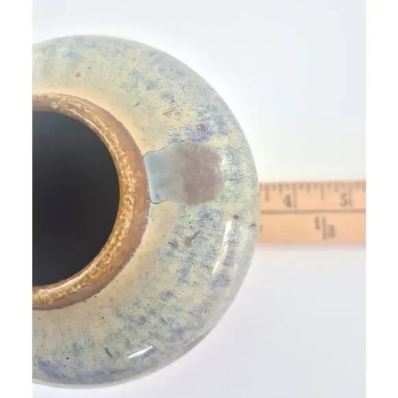Vintage Pottery Vase Signed Bill Buckingham Small Crystal Glaze Crystaline Art - Picture 9 of 10